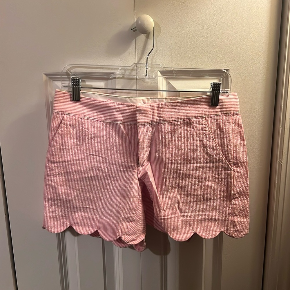 Lily Pulitzer Pink Striped Scalloped Shorts